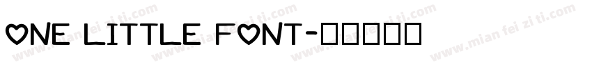 one little font字体转换